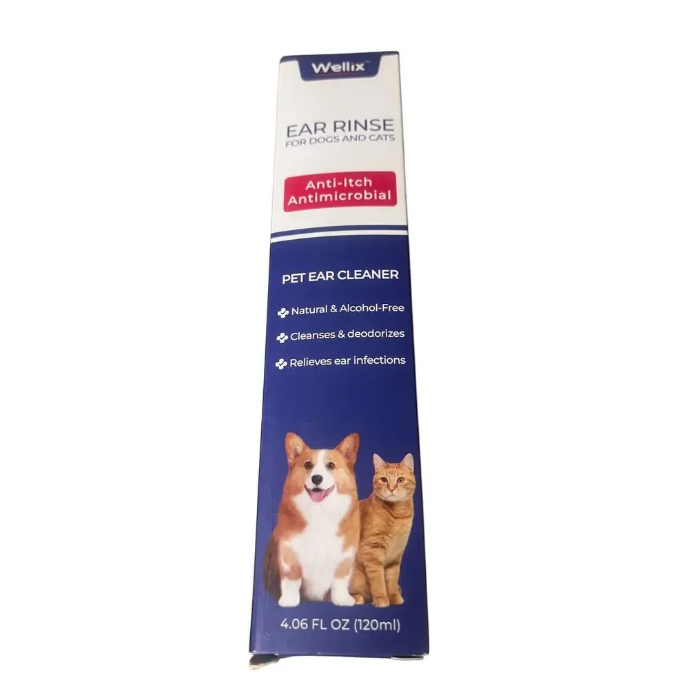 Wellix Ear Rinse for Dogs and Cats 4.06 Fl oz